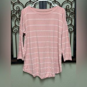 Just be M pink striped long sleeve top